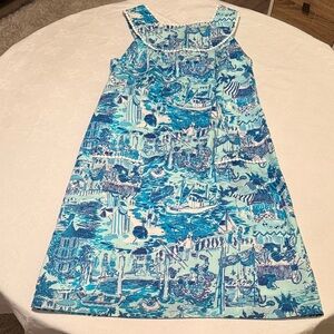Lilly Pulitzer Lola Dress in “Fresh Catch Toile”